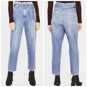 AG Adriano Goldschmied Paperbag Renn High Rise Belted Jeans Size 27R J1729